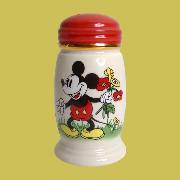 Lenox Disney Mickey & Minnie Salt And Pepper Shakers ~ Red & Black 3.75" VTG - Picture 10 of 13